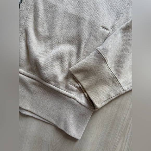 Vintage Polo Ralph Lauren Zip Up Hoodie Tan / Khaki / Light Brown Sz XL *stains - Picture 2 of 11